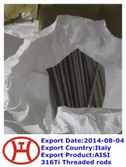 AISI 316Ti srieginiai strypai