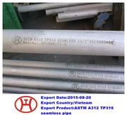 ASTM A 312 TP 316 nerūdijančio plieno vamzdis