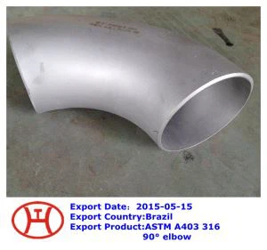 ASTM A403 316 90 ° alkūnė